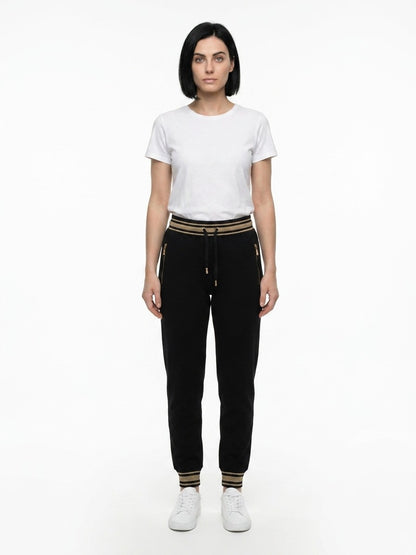 Dolce & Gabbana Black Cotton Athletic Pants