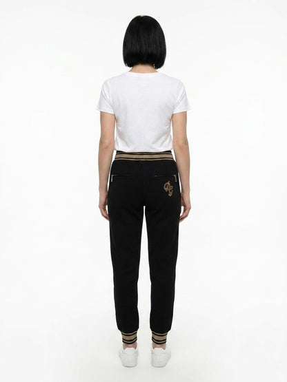Dolce & Gabbana Black Cotton Athletic Pants