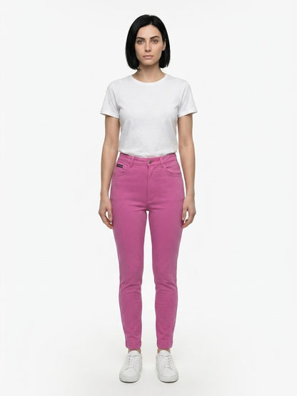 Dolce & Gabbana Pink Cotton Skinny Pants