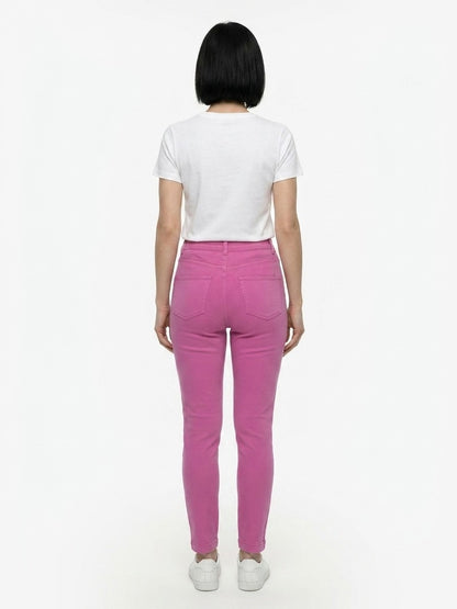 Dolce & Gabbana Pink Cotton Skinny Pants