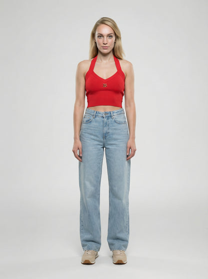 Dolce & Gabbana Red Cashmere Tank Top