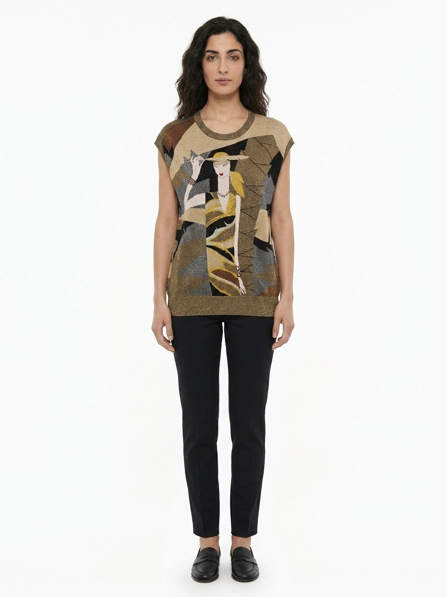 Dolce & Gabbana Multicolor Polyester Tank Top