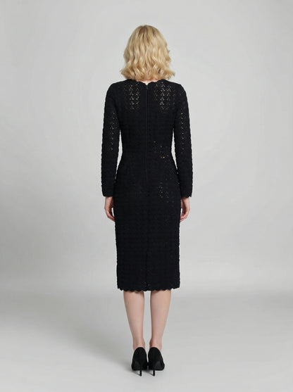 Dolce & Gabbana Black Cashmere Cocktail Dress