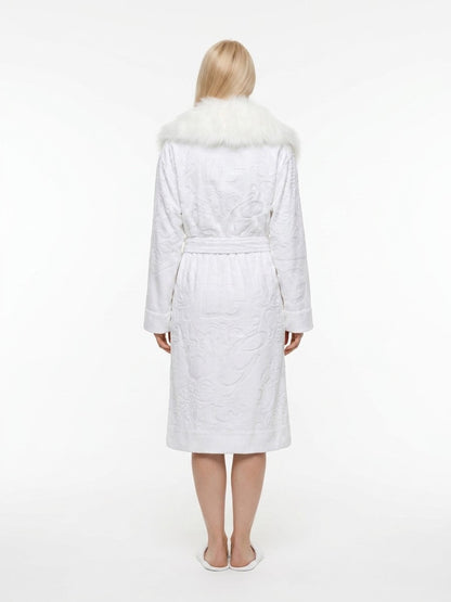 Dolce & Gabbana White Cotton Coat