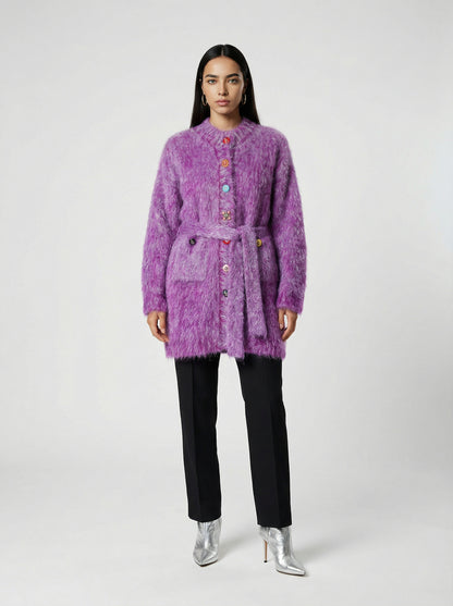 Dolce & Gabbana Purple Polyamide Cardigan