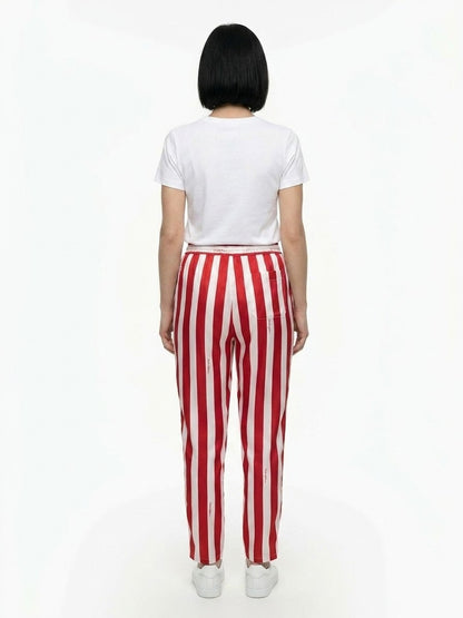 Dolce & Gabbana Bicolor Silk Casual Pants