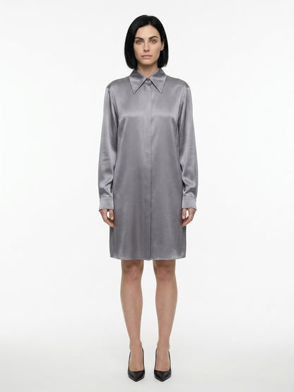 Dolce & Gabbana Gray Silk Shirt