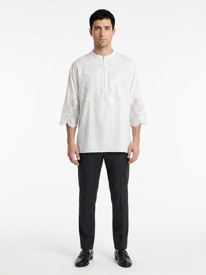 Dolce & Gabbana White Cotton Blouse