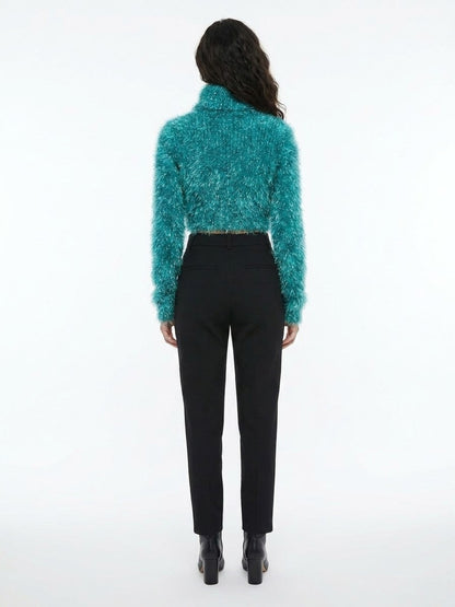Dolce & Gabbana Turquoise Polyamide Turtleneck
