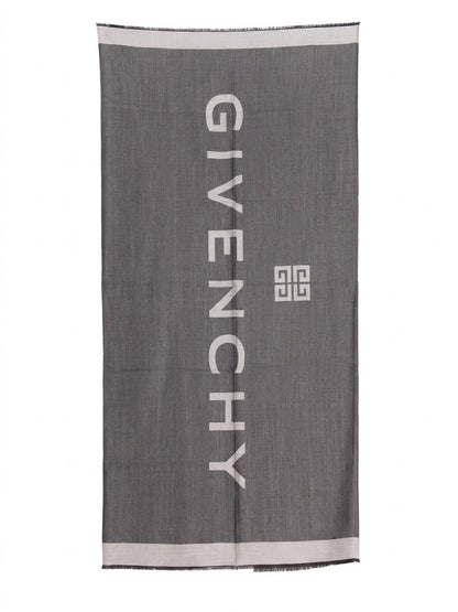 Givenchy Gray Silk Scarf
