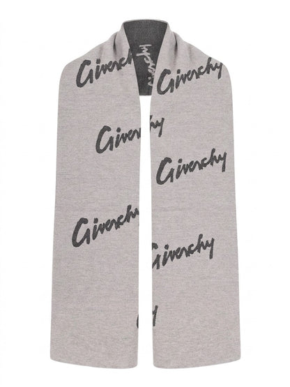 Givenchy Gray Wool Scarf