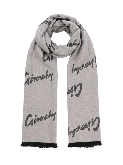 Givenchy Gray Wool Scarf