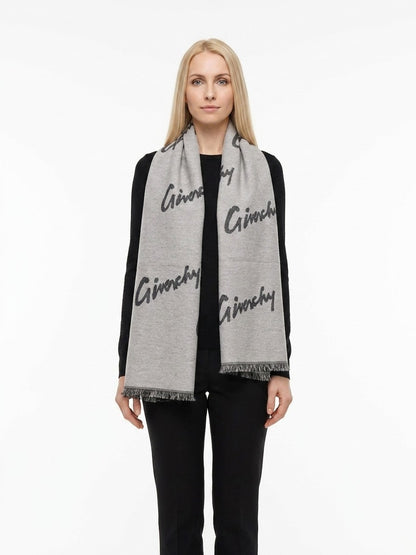 Givenchy Gray Wool Scarf