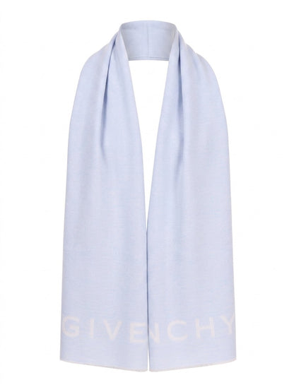Givenchy Blue Wool Scarf