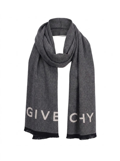 Givenchy Gray Wool Scarf