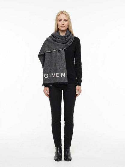 Givenchy Gray Wool Scarf