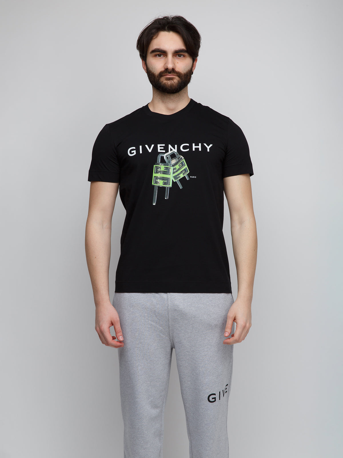 Givenchy Black Cotton Sportswear Slim Fit T-Shirt