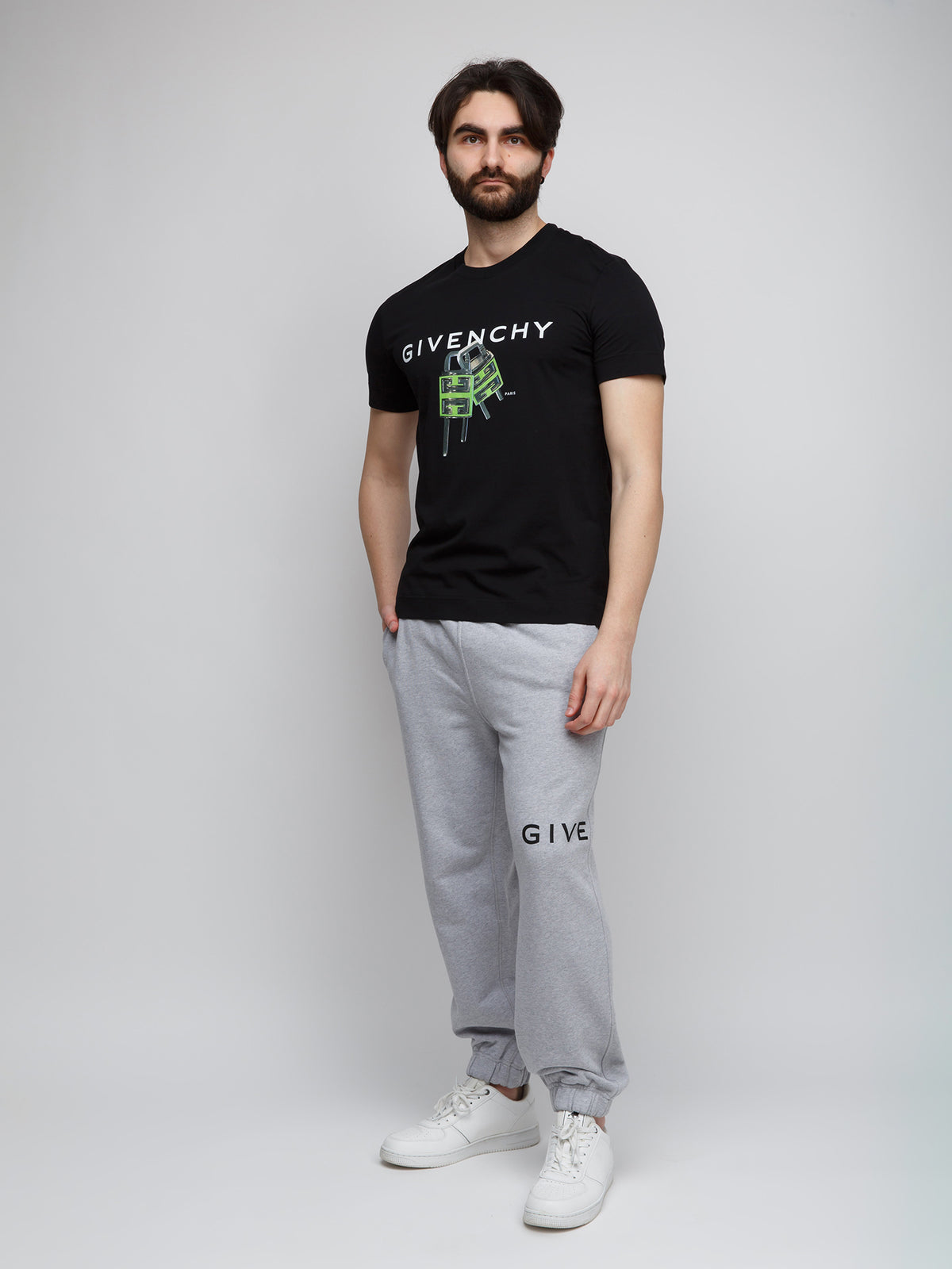 Givenchy Black Cotton Sportswear Slim Fit T-Shirt