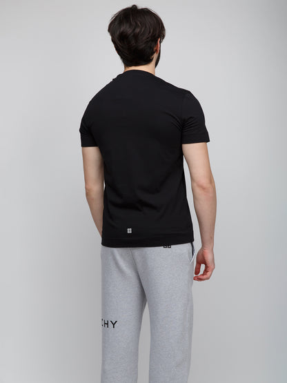 Givenchy Black Cotton Sportswear Slim Fit T-Shirt