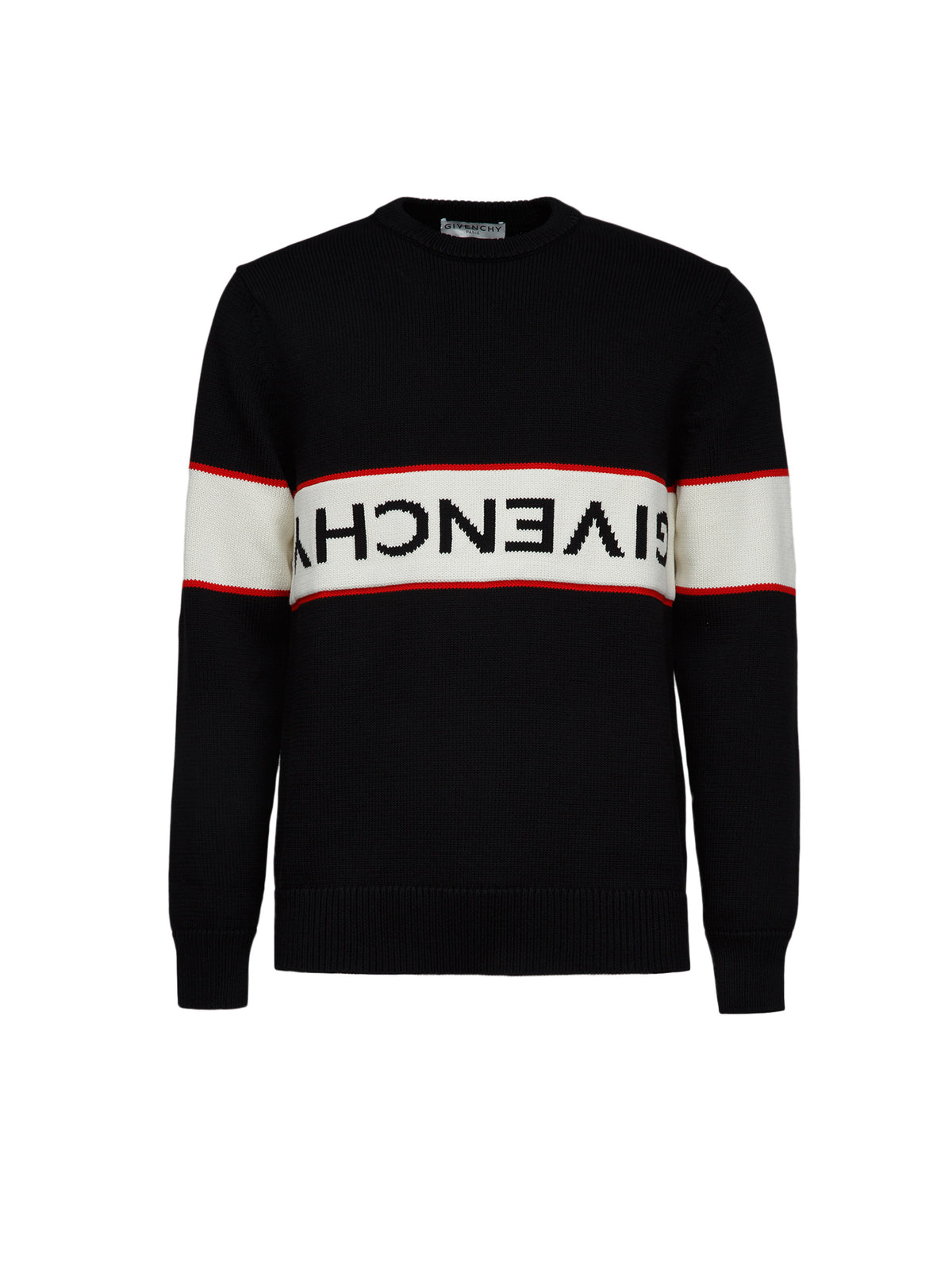 Givenchy Black Cotton Upside Down Sweater