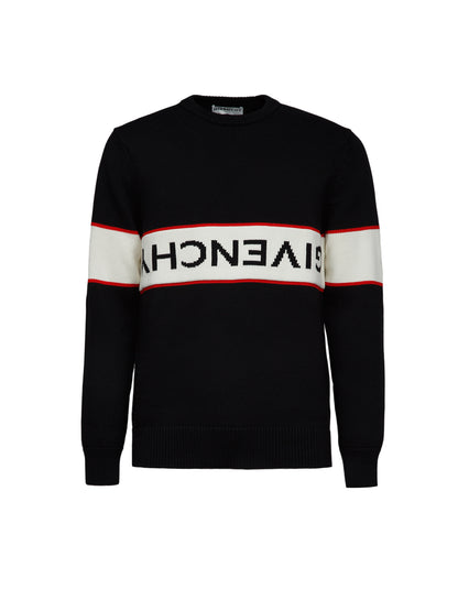 Givenchy Black Cotton Upside Down Sweater