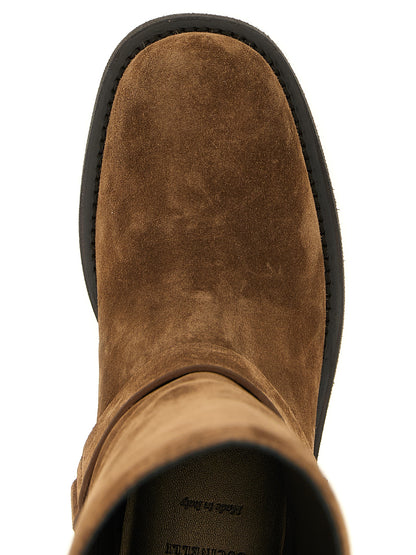 Brunello Cucinelli Brown Calfskin Over The Knee Boots