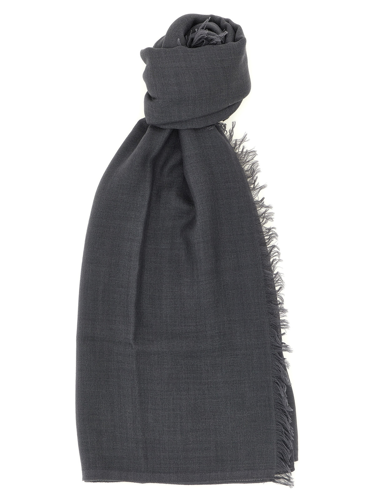 Brunello Cucinelli Gray Cashmere Scarf