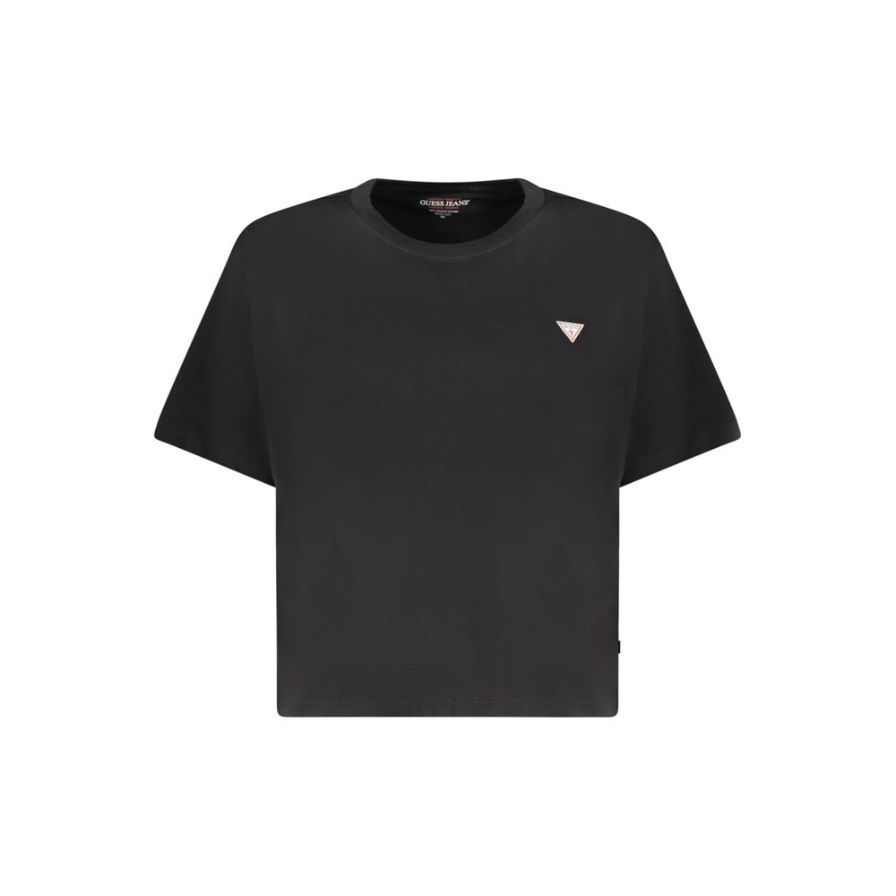 Guess Jeans Black Cotton Women T-Shirt