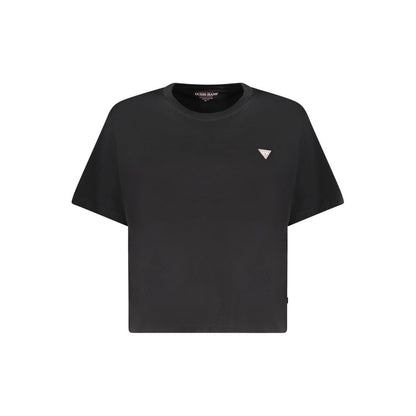Guess Jeans Black Cotton Women T-Shirt