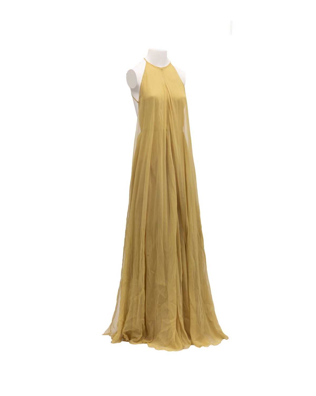 Valentino Garavani Flowy Open-Back Evening Dress in Yellow