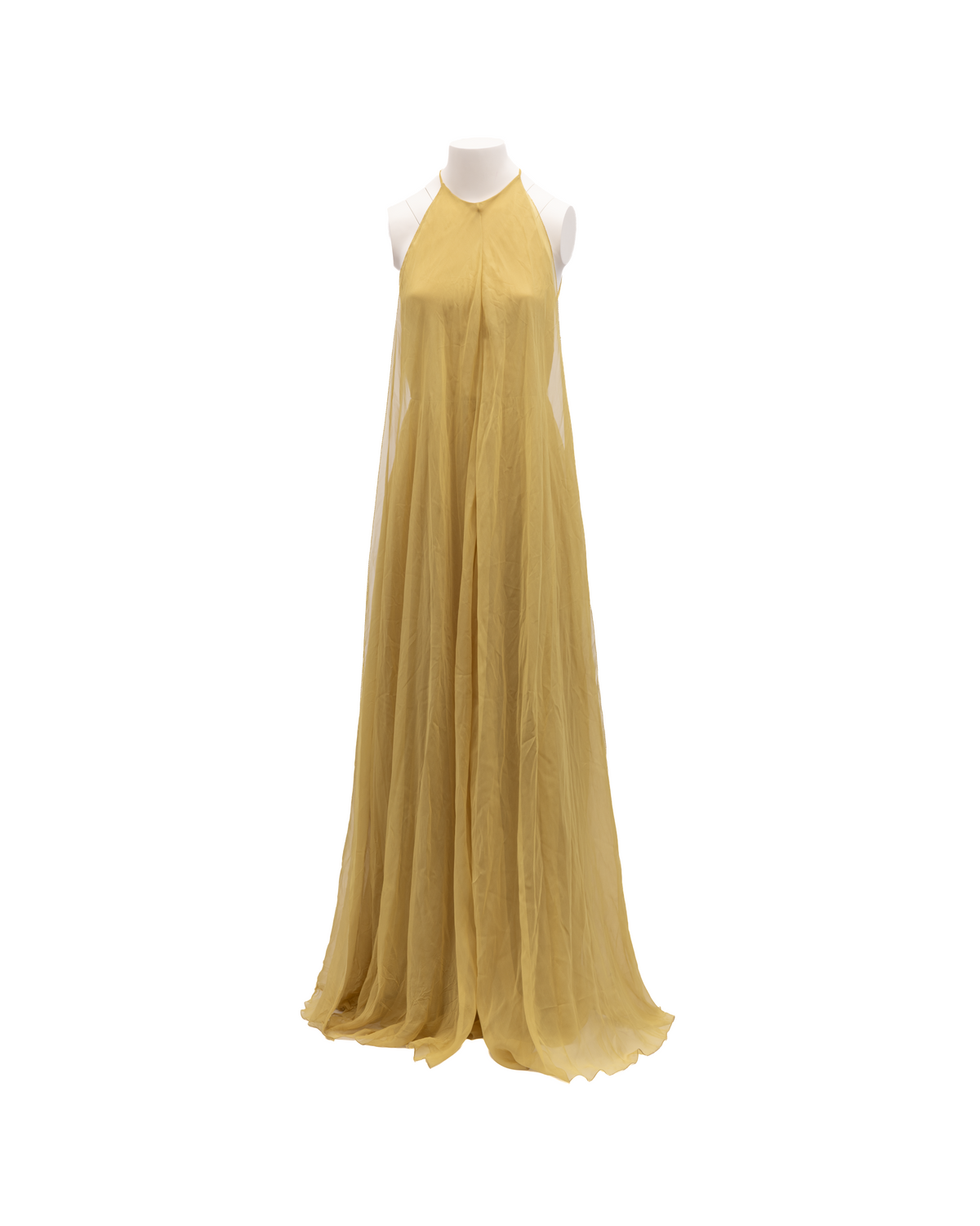Valentino Garavani Flowy Open-Back Evening Dress in Yellow
