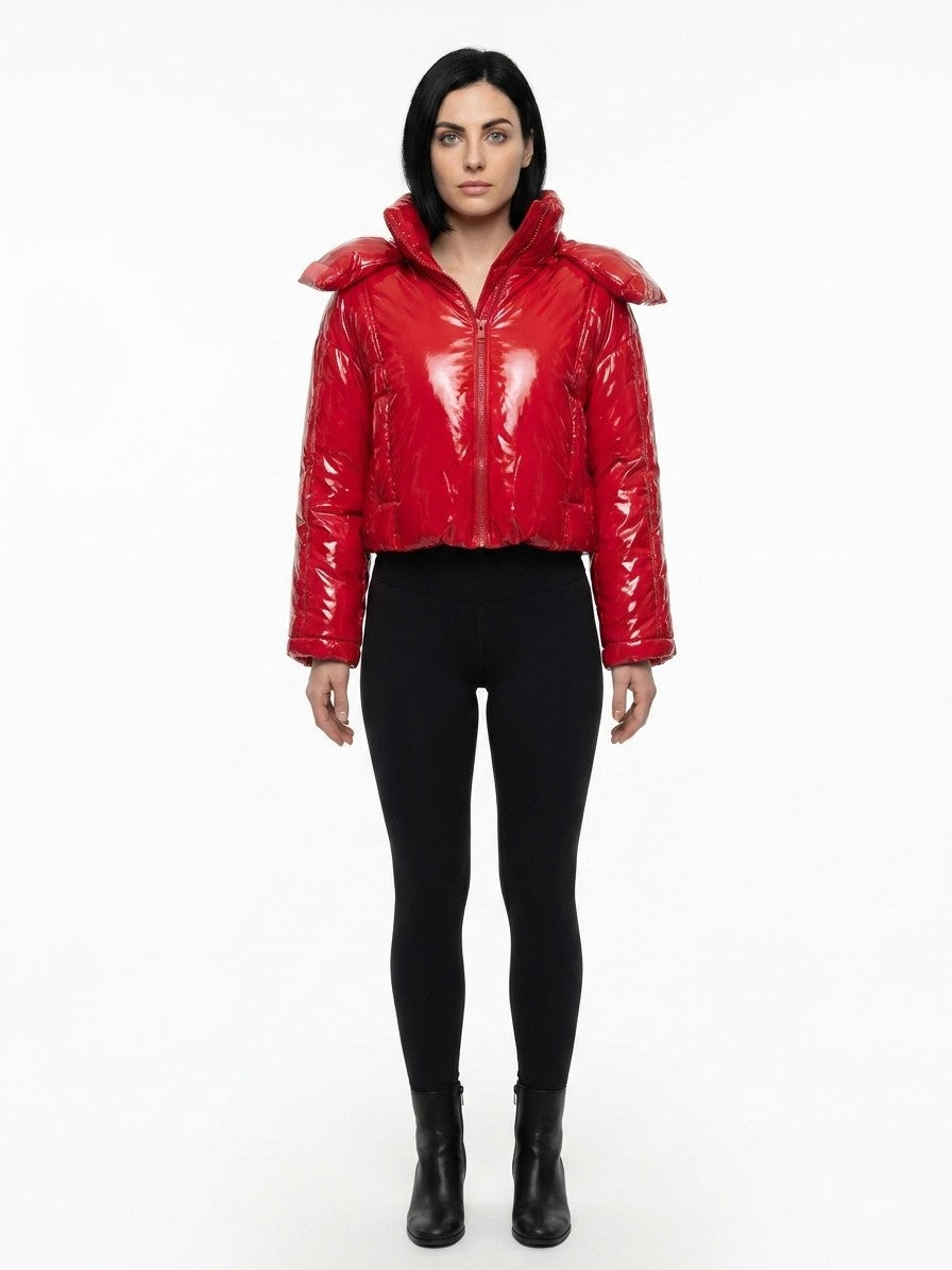 Dolce & Gabbana Red Hooded Jacket