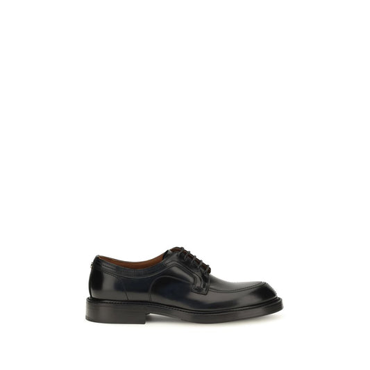 Dolce & Gabbana Black Calf Leather Bos Taurus Oxfords and Derbies