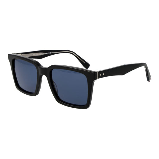 Tommy Hilfiger Men’s Square Sunglasses – Black Frame with Blue Lenses, 53mm