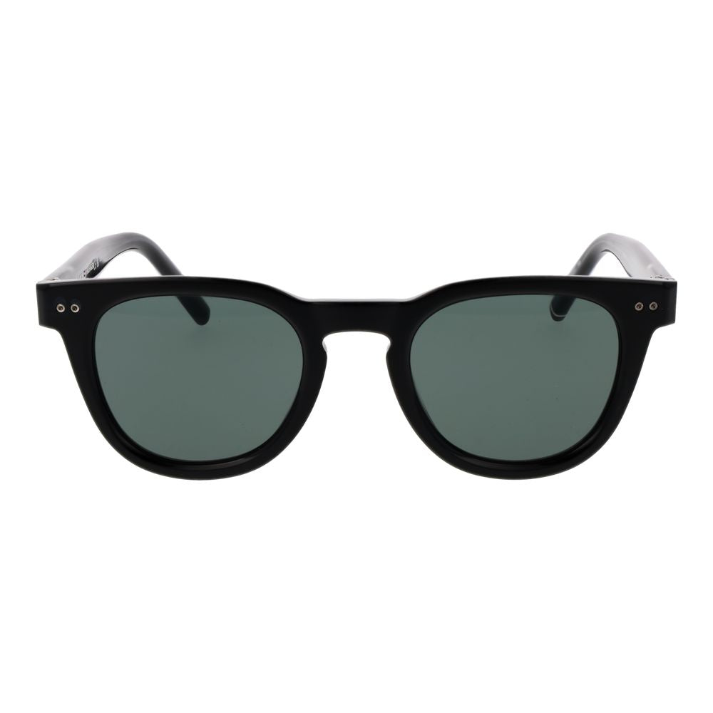 Tommy Hilfiger Men’s Sunglasses – Black Acetate Frame, Green Lenses