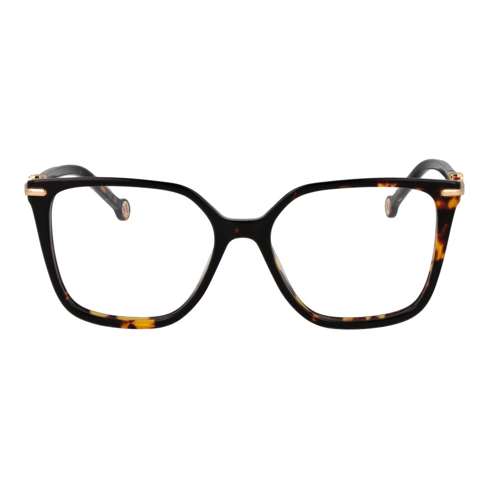 Carolina Herrera Brown Acetate Optical Glasses – Square Frames