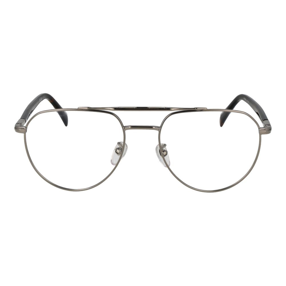 David Beckham Men's Silver Metal Sunglasses – Green Polarized Lenses