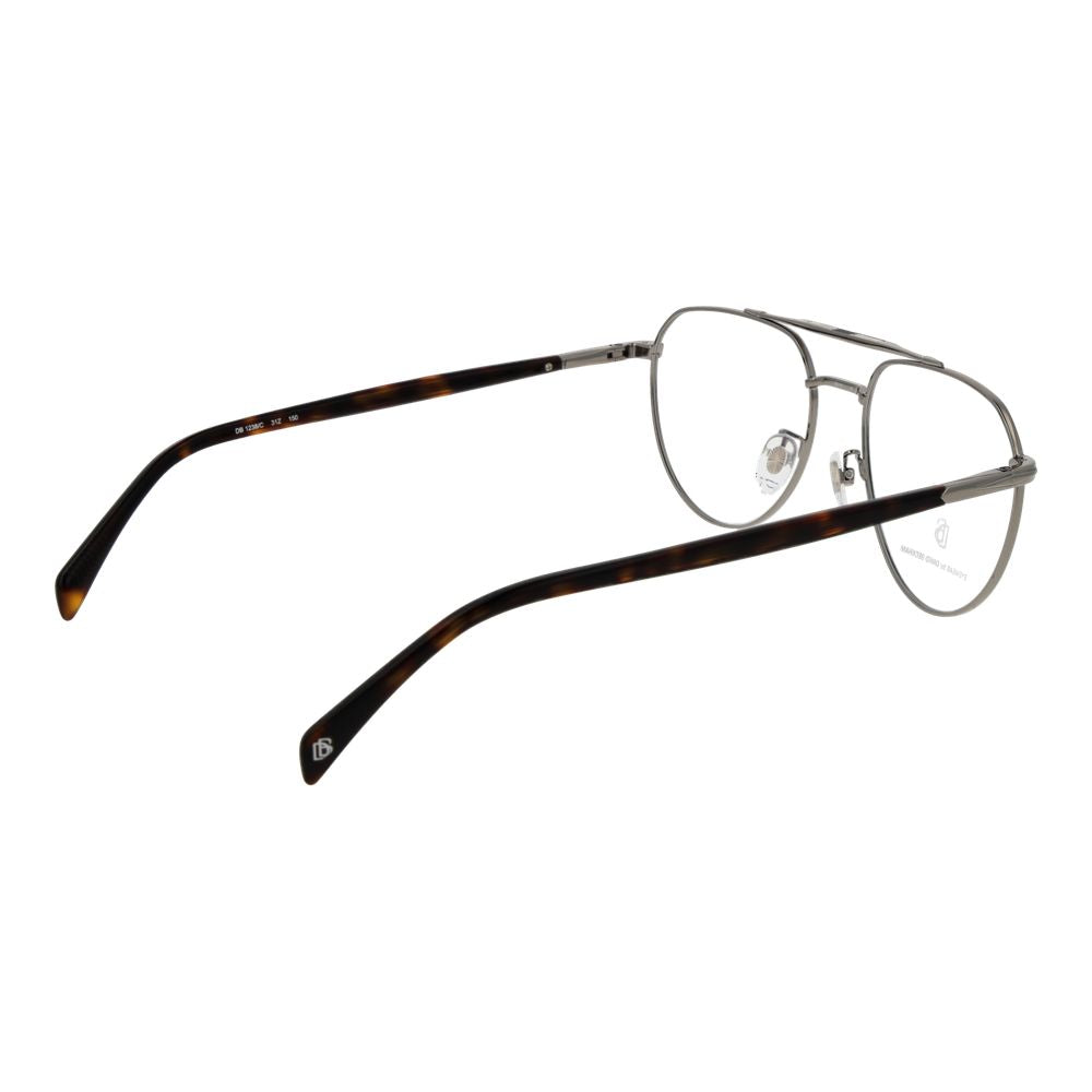 David Beckham Men's Silver Metal Sunglasses – Green Polarized Lenses