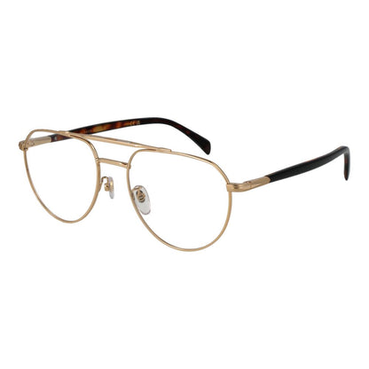 David Beckham Men's Gold Metal Aviator Sunglasses with Blue Polarized Gradient Lenses