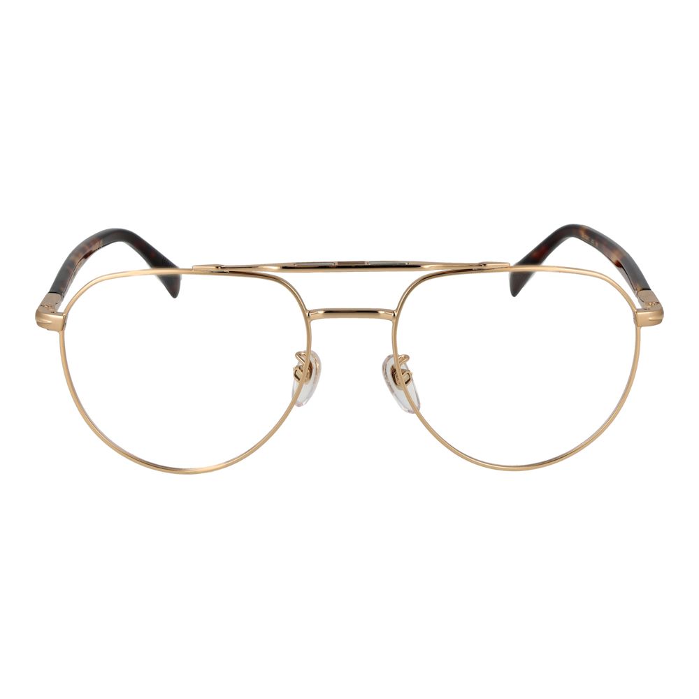 David Beckham Men's Gold Metal Aviator Sunglasses with Blue Polarized Gradient Lenses