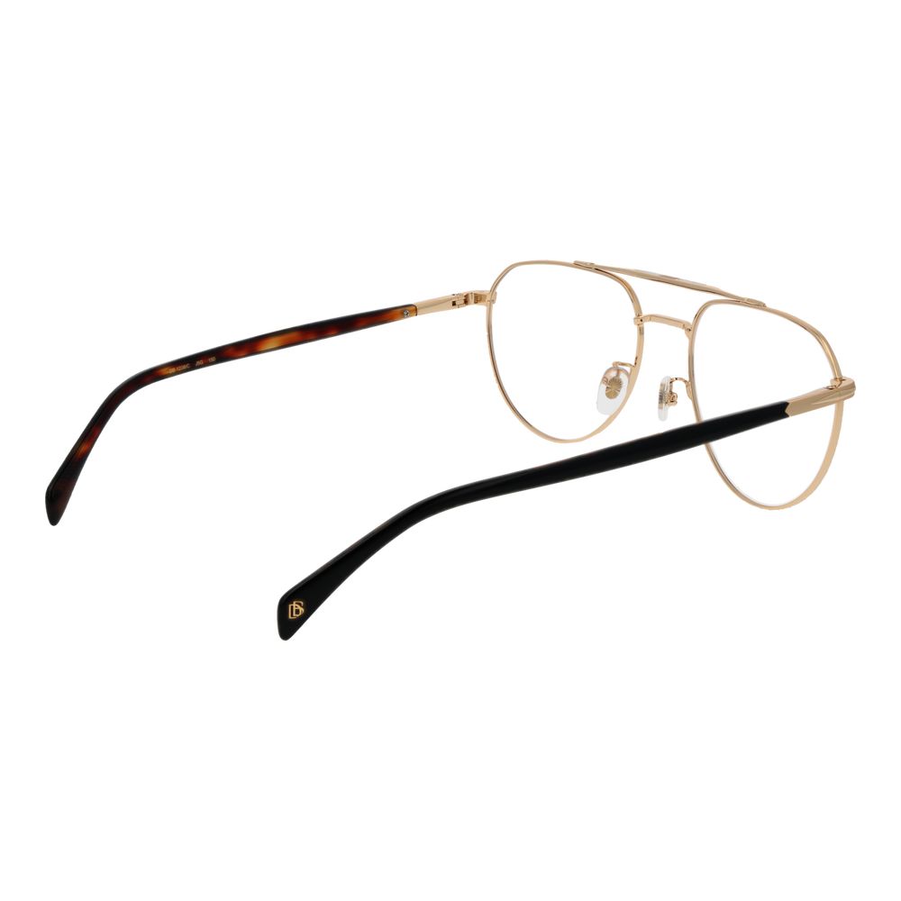 David Beckham Men's Gold Metal Aviator Sunglasses with Blue Polarized Gradient Lenses