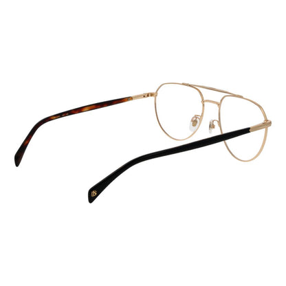 David Beckham Men's Gold Metal Aviator Sunglasses with Blue Polarized Gradient Lenses