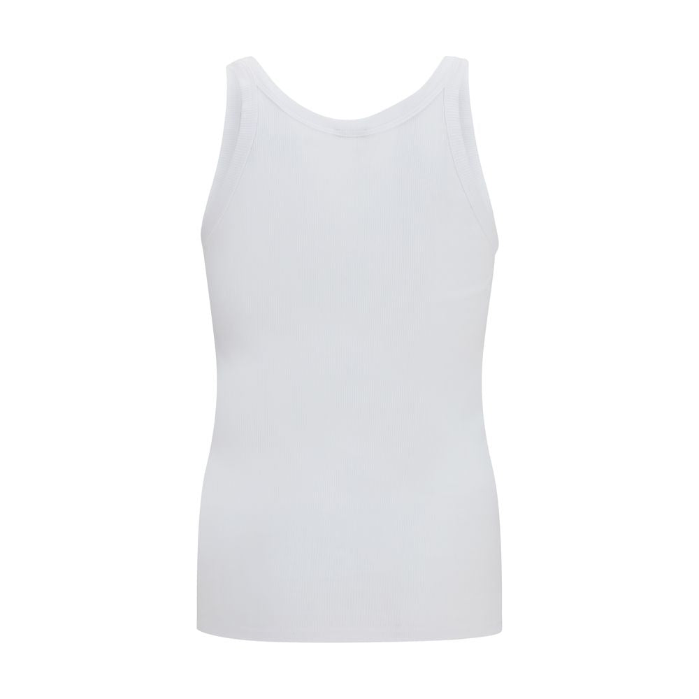 Dolce & Gabbana White Cotton Tank Top