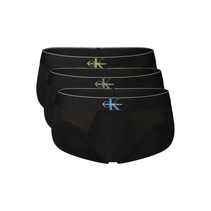 Calvin Klein Black Cotton Men's Brief Tri-Pack