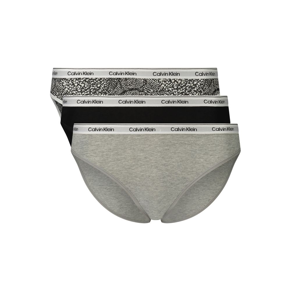 Calvin Klein Gray Cotton Women's Underwear Tri-Pack