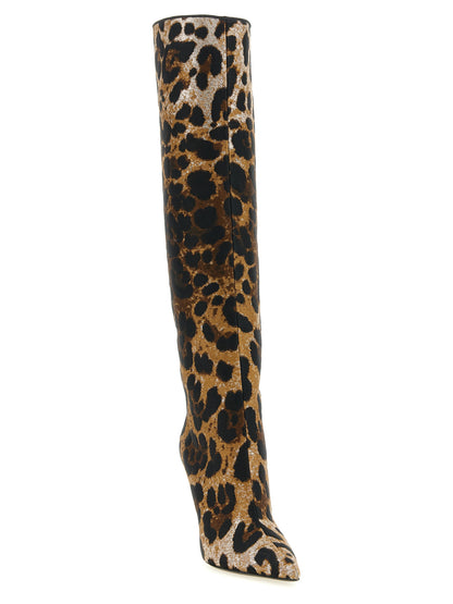Dolce & Gabbana Multicolor Polyester Over The Knee Boots