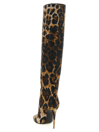 Dolce & Gabbana Multicolor Polyester Over The Knee Boots