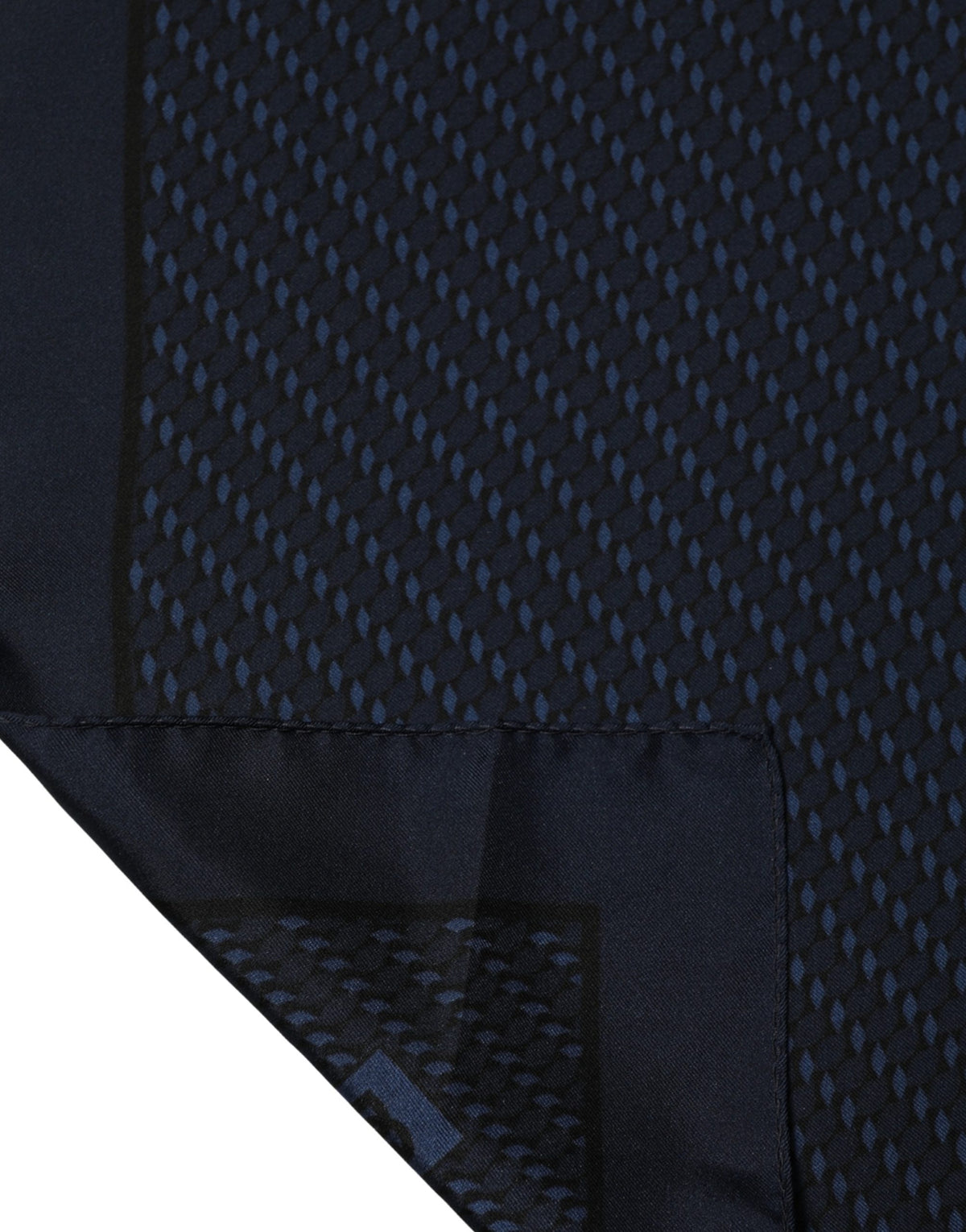 Dolce & Gabbana Dark Blue Silk Pocket Square Foulard Scarf 48cm x 48cm