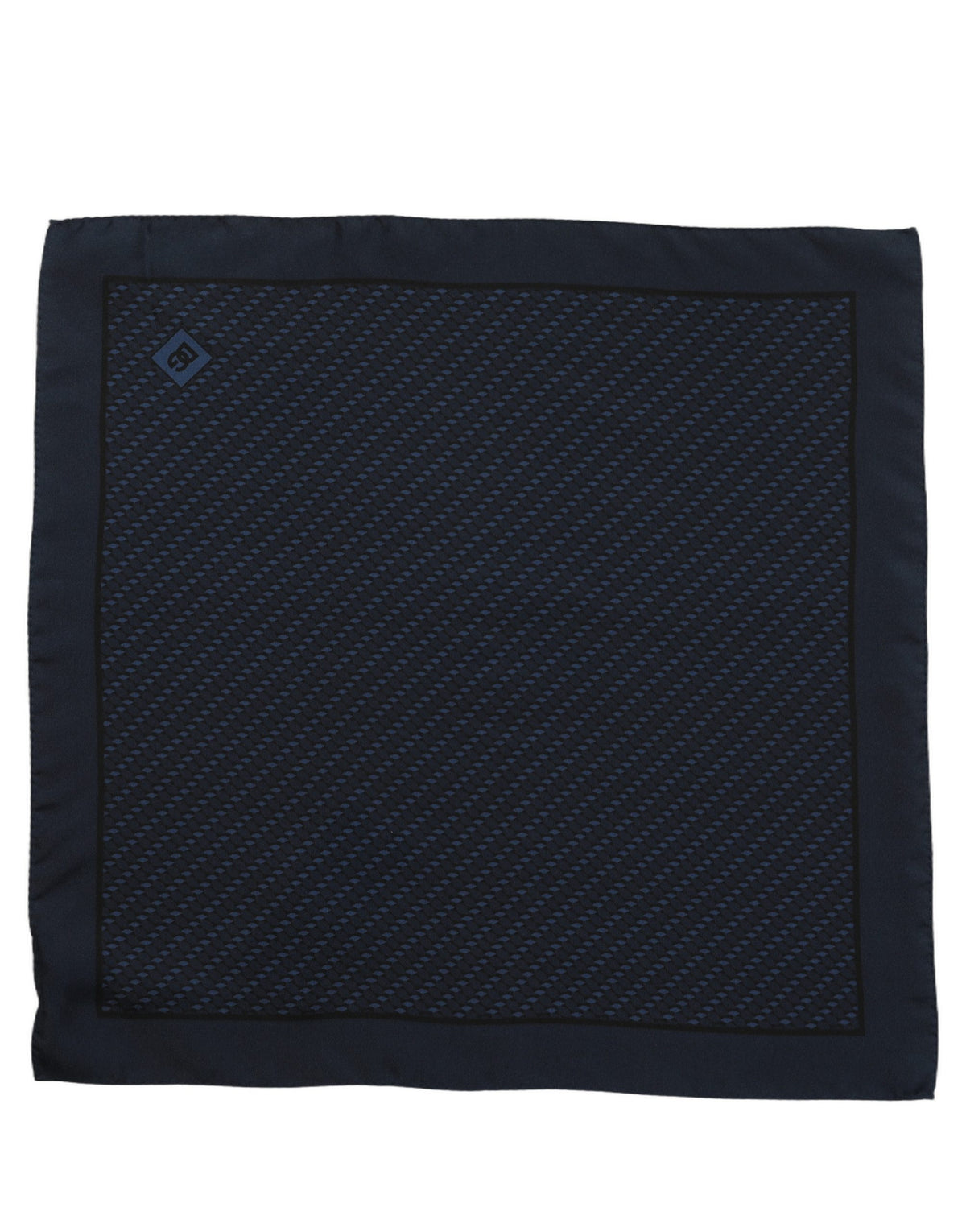 Dolce & Gabbana Dark Blue Silk Pocket Square Foulard Scarf 48cm x 48cm