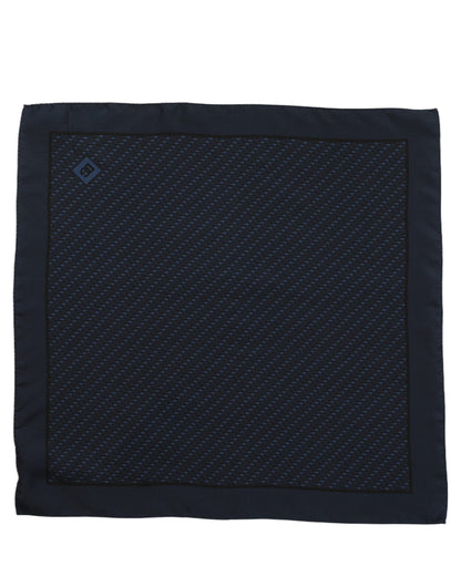 Dolce & Gabbana Dark Blue Silk Pocket Square Foulard Scarf 48cm x 48cm